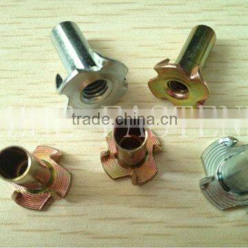 half tooth tee nuts with four prongs