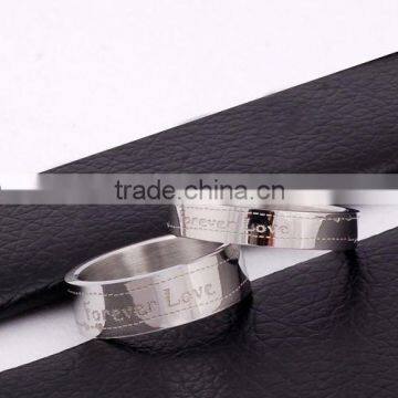 Low MOQ Stainless Steel Love Rings For Couples(JR10014)