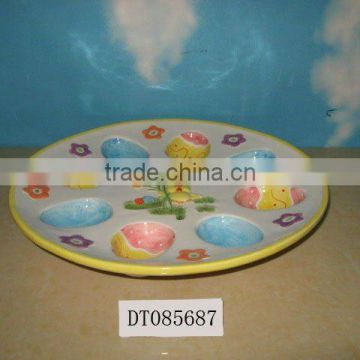 ceramic egg plate