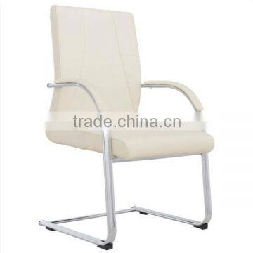 White Sled Base Visitors Chair, Conference Chairs, Meeting and Boardroom Chair