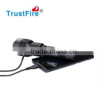 High Power Rechargeable led Flashlight Torch Light Portable Power Bank, TrustFire usb Rechargeable Flashlight Power