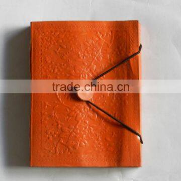 Real leather hand made paper leather embossed leather dairies