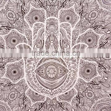 Hamsa Hand Tapestry Hand of Fatma Islamic Wall Art Wholesale Printed Indian Tapestries Hippie Throw photo-2