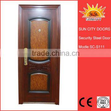 SC-S111 2016 New design low price iron steel security metal door,wrought iron door