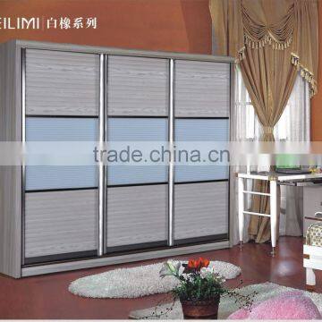 Bedroom Furniture Type and Customizable Material Sliding Door Wardrobe