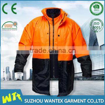 Best price Road EN20471 Orange and black outer and inner combined all season jacket