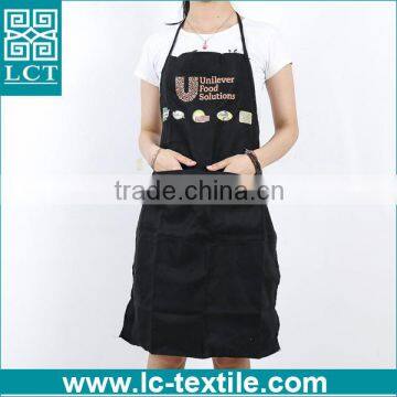 custom printing unilever food promotional adult black long bib apron