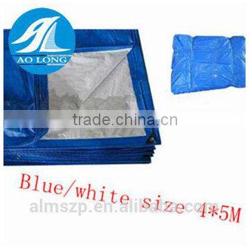 blue/orange covering PE tarpaulin, truck cover plastic canvas tarpaulin, waterproof protective poly tarp