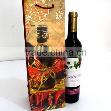 2016 latest luxury wine bag with gold hotstamp