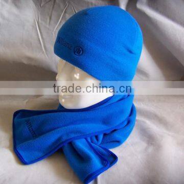 HAT, SCARF, GLOVE POLAR FLEECE SET WITH EMBROIDERY OR PRINTING