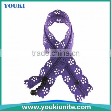 #3 purple lace zipper 20cm