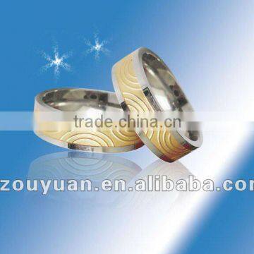 8MM High Quality Gold Plated Titanium Ring