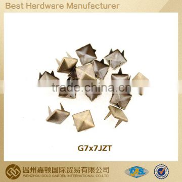 high quality 7mm metal prong stud for leather with 4 claws