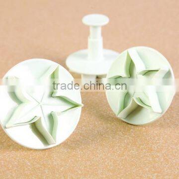 3pcs maple leaf shape plunger cutter