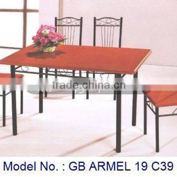 Metal dining set for kitchen room