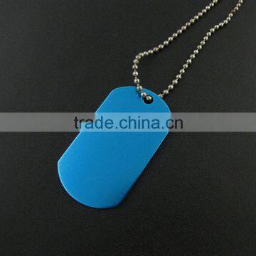 2016 High Quality Metal Aluminum Dog Tag With Ball Chain