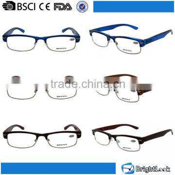 Cheap wholesale half frame plastic reading glasses fun