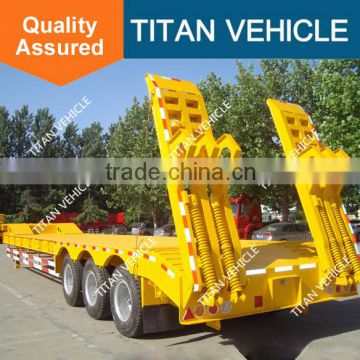 heavy duty low bed trailer semi trailer 100T transport machine