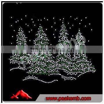 Merry Christmas Tree Rhinestone Transfer Iron on