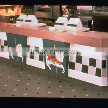 2016 Hot Saleing Long Round Reception Desk Modern Salon Reception Desk Curved Reception Desk photo-3