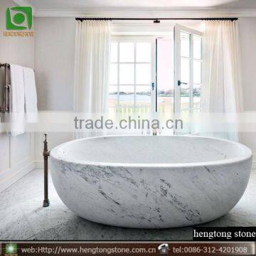 Heibei white marble carving bathtub