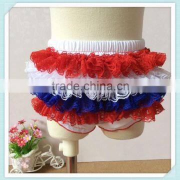 Hot Sale Girls Bloomer Soft Cotton Baby Bloomer Lace Ruffle Diaper Cover For Kids