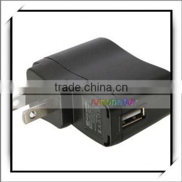 110-240V AC 500mAh 2-Pin General USB Port Charger Adapter Black (US Standard)