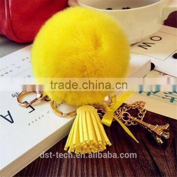 Women Bag Pendant Key Chain Fur Ball Keychains photo-4