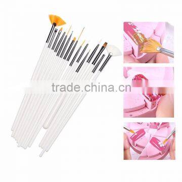 Nail Art Brushes With12 Color Nail Art Stickers and 30 Mix Colors Rolls Striping Tape and 3D Nail metal studs