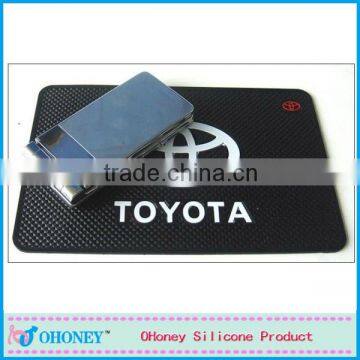 car logo mobile phone silicone anti slip mats,magic sticky non slip mats,customize silicone mats for toyota