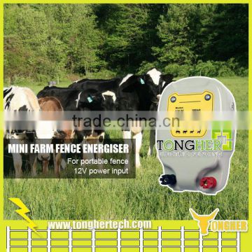 Animal small power electric fence energizer with 12V battery