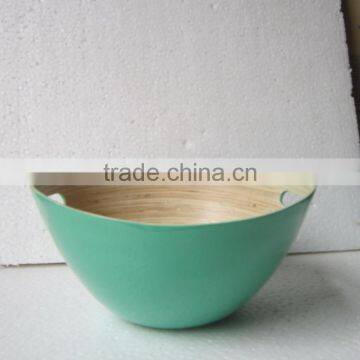 Made in Vietnam spun bamboo bowl for mixing salad, kitchenware