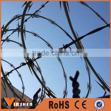 High security spiral Concertina Razor Barbed Blade Wire coil/Hot Dipped Galvanized Barbed Wire