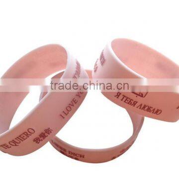 Wholesale custom logo print silicone rubber bands