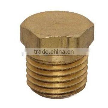 1/4" NPT Male Cored Hex Head Plug