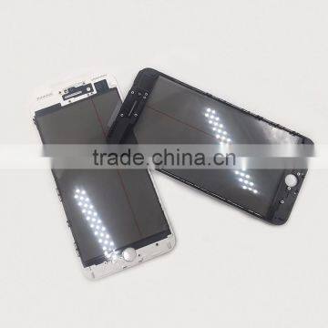 White Front Glass Lens for IPhone 6 Screen Front Glass With Bezel Frame Black photo-2