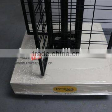 4-Faces Portable Floor Heavy Duty Rotating Display Stand Turntable