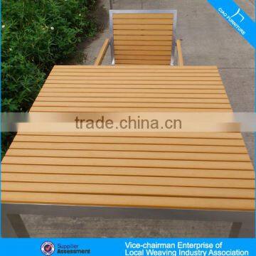 Modern Outdoor Furniture Wholesale Garden Plastic Wood Table and Chair photo-4