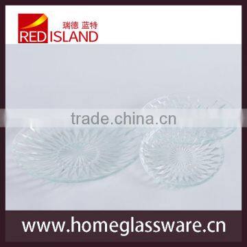 wholesale 2016 hotsale diamond engraved crystal glass plate