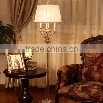 Clear K9 crystal lucky apple design white color lampshade floor lamp