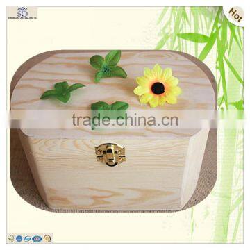 large hinge lid oval gift pine wooden popcorn boxes