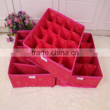 N491 High Quality Underwear Travel Non Woven Box Foldable Storage Box photo-3