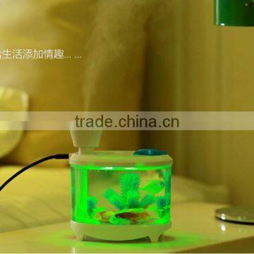 Creative Desktop Micro Landscape Aquarium Lighting Household USB Ultrasonic Atomizing Air Humidifier photo-5