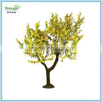 Artificial fiberglass winter jasmine tree with lights