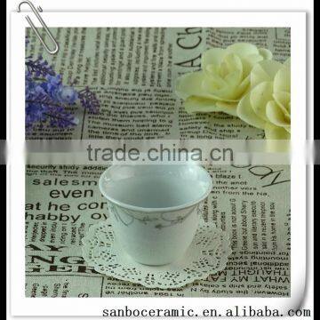 Chaozhou Porcelain Factory 50ml White Ceramic Tea Cup With Printing