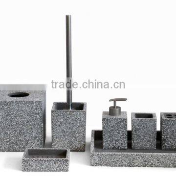 Cement Terrazzo bathroom accessories set