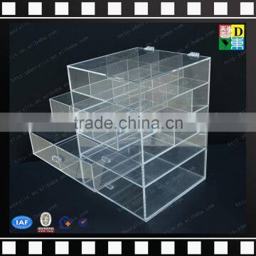 2016 Acrylic Cosmetic Organizer customized acrylic jewlry display box wholesale