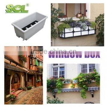 Ornament Type Window Box Planters plastic pots square