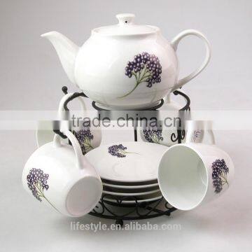 Ceramic Tea Set, Porcelain Coffee Set With Decal photo-5