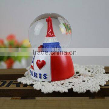 France Paris Eiffel Tower Water Snow Globe photo-6